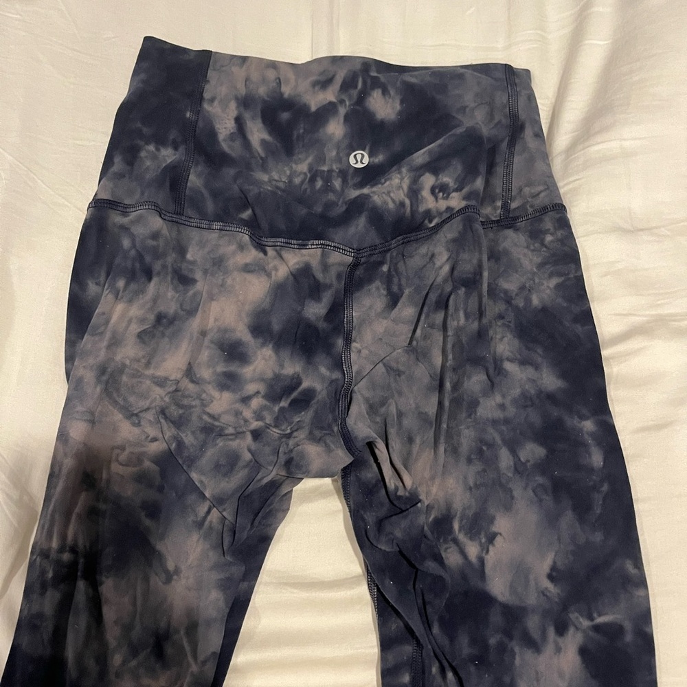 lululemon athletica Tie-Dye Leggings - Black and Gray